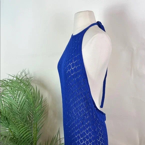 NWT Anthropologie Sunday in Brooklyn Halter Crochet Swim Cover Up Midi Dress L - Picture 4 of 13